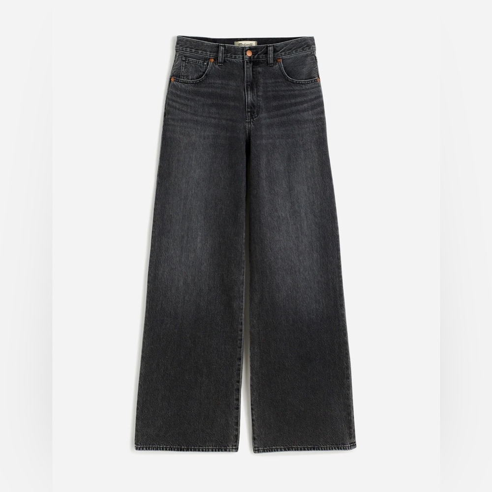 Madewell Super Wide Leg Black Jeans Size 30 - Picture 4 of 13